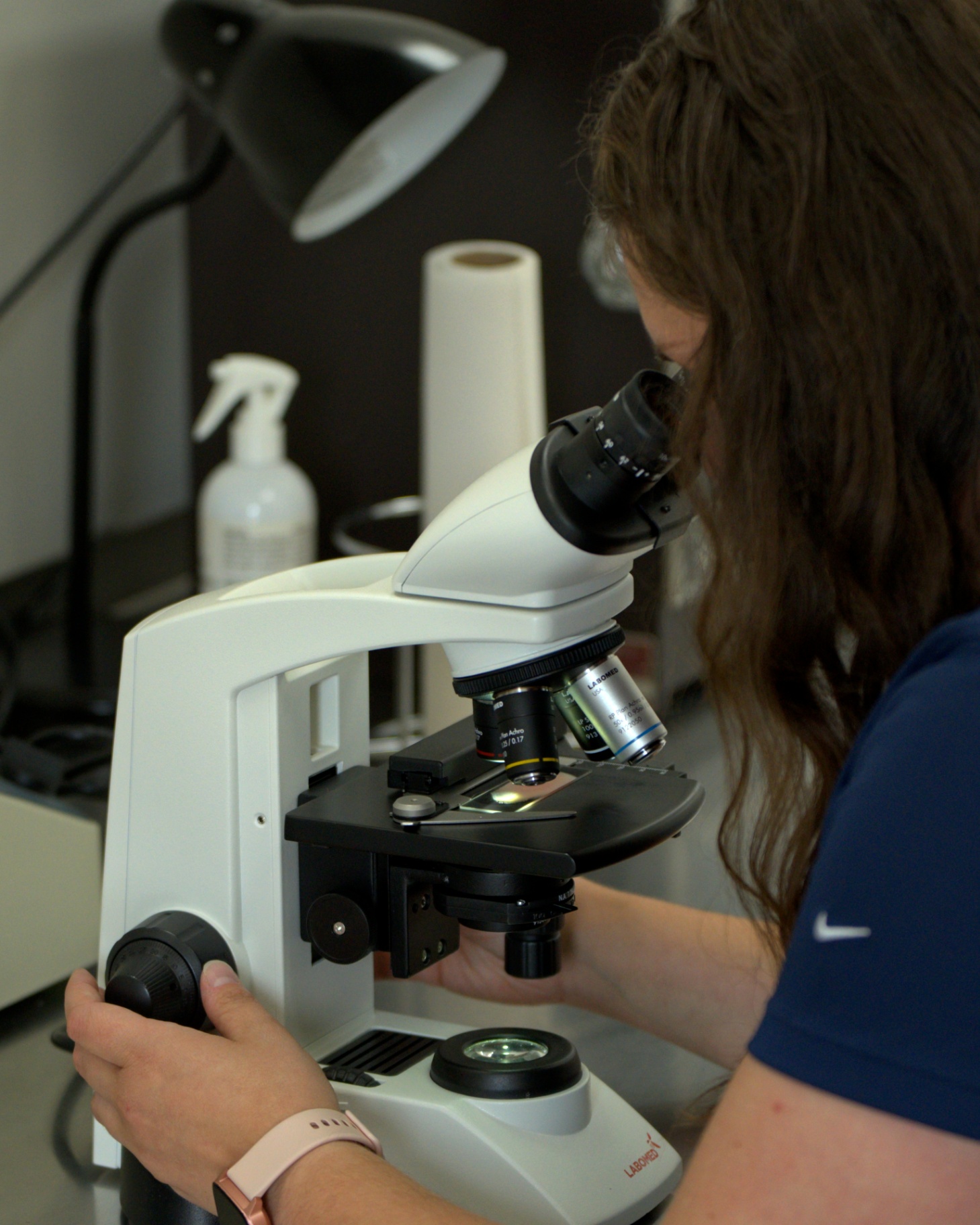 Analyse au microscope en laboratoire